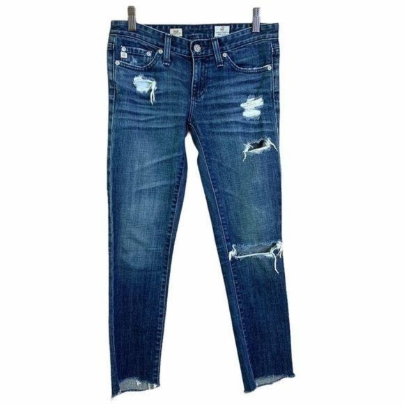 Ag Adriano Goldschmied Denim - AG Jeans Adriano Goldschmied Stilt Cigarette Distressed Jeans 24R